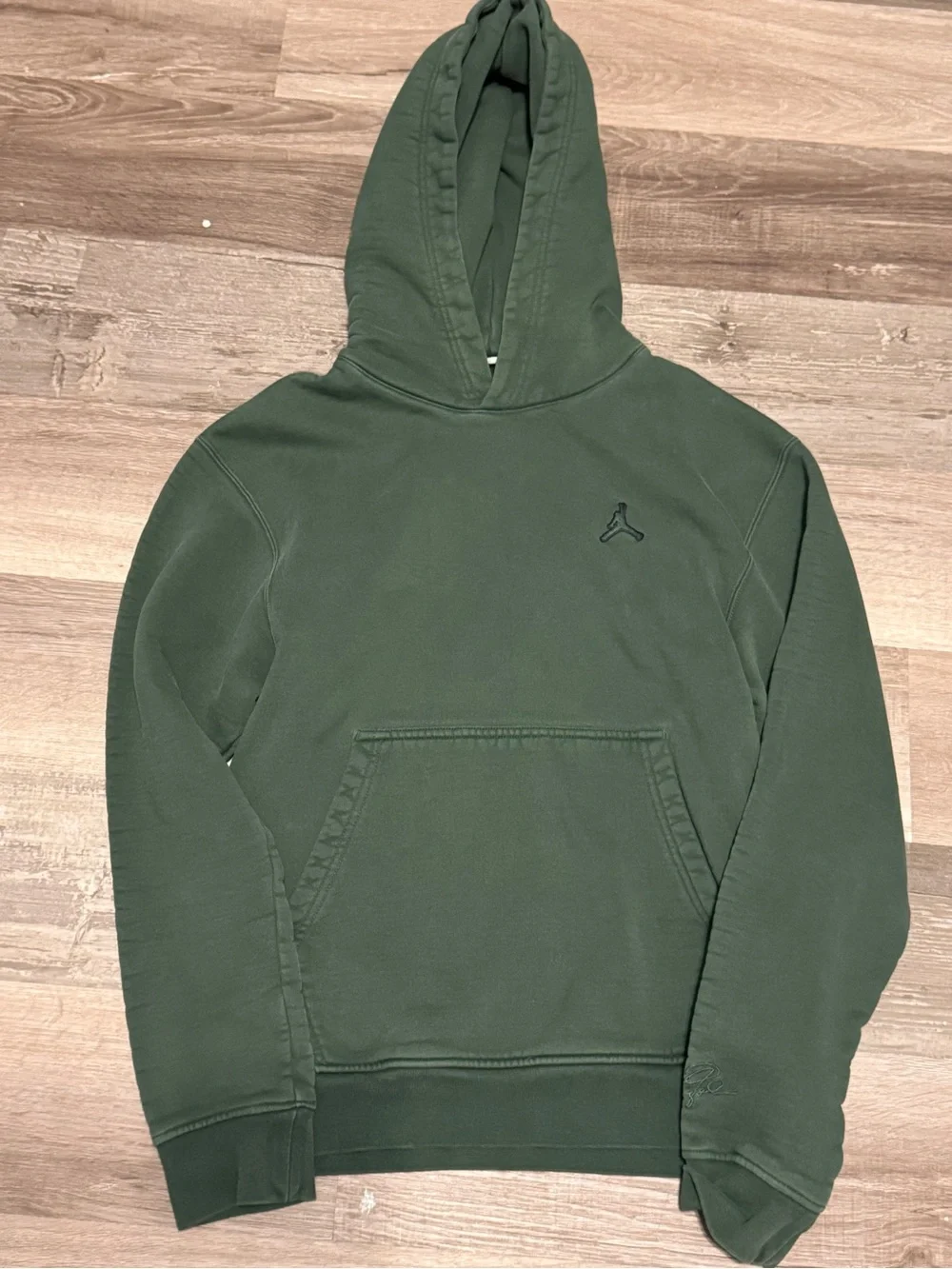 Jordan Olive Hooded Sweatshirt with Subtle Logo
